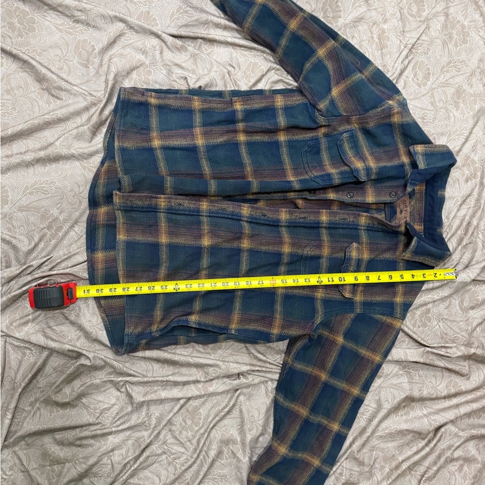 Plaid Button-Down Shirt Jacket in Brown & Tan